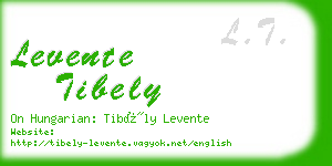 levente tibely business card